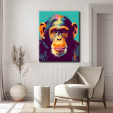 Painting by Numbers Chimpanzee in Andy Warhol Style